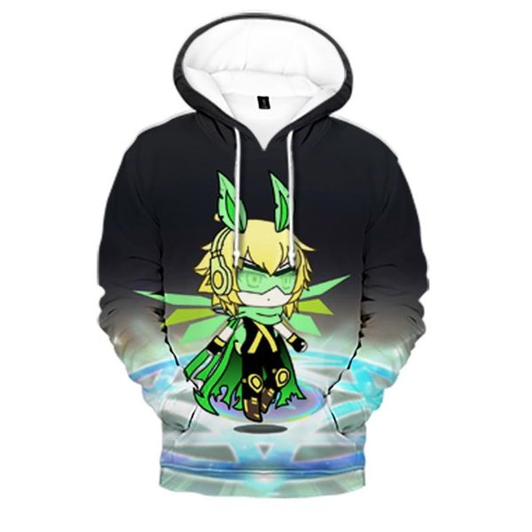 

men's hoodies & sweatshirts creative novelty 3d casual men's/women's harajuku sweatshirt cute gacha life hoodie cool boy/girl, Black