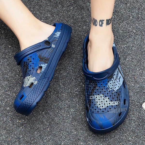 

outdoor summer garden 2021 women men beach shoes home graffiti platform sandals colorful slippers, Black