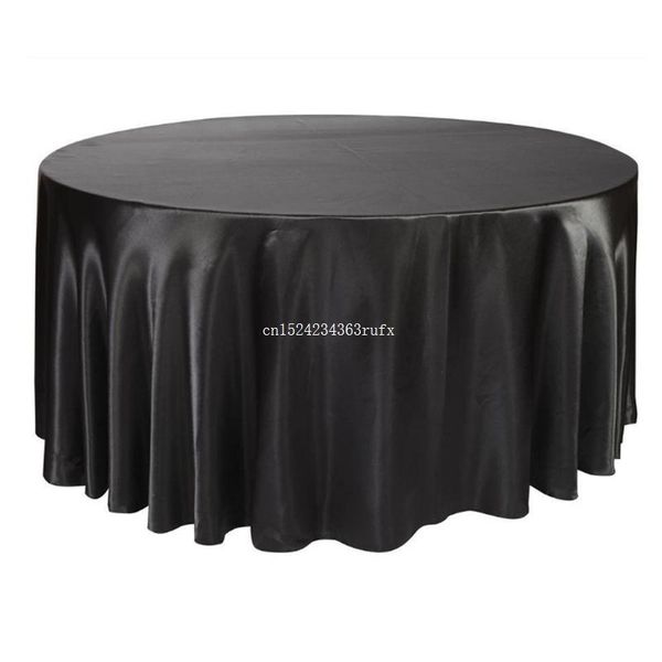 

table cloth 10pcs 275cm round satin tablecloth cover for wedding party restaurant banquet decorations