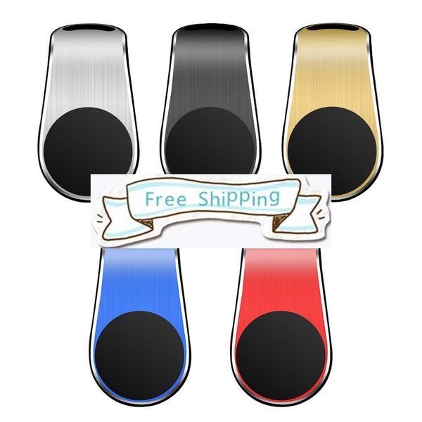 

stock dhl magnetic car phone holder l shape car air vent clip magnet universal cell phone bracket stand in box