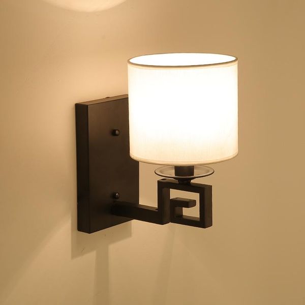

wall lamp hjyviotin fabric chinese style living room bedroom led light for aisle hall sconce lighting fixture
