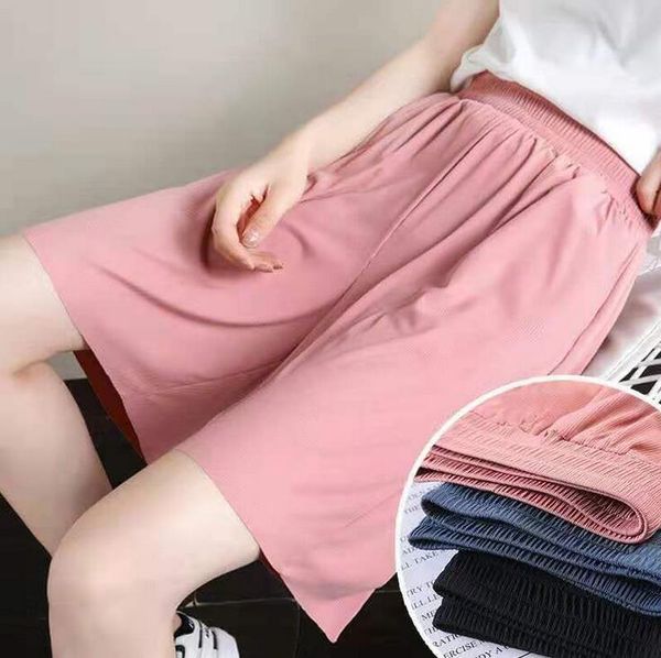

women's shorts summer solid color all-match high-waisted casual sports loose ddd220, White;black