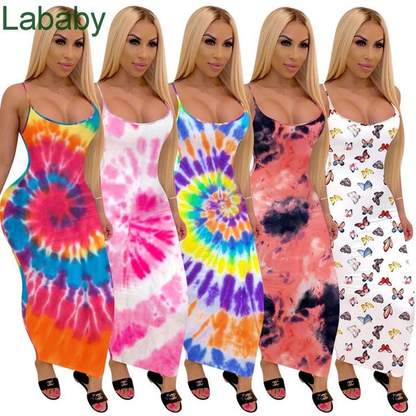 

2021 spring and summer new women dress designer butterfly print suspender dresses long skirt nightclub skirt, Black;gray