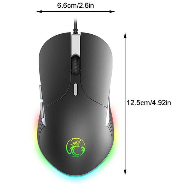 

imice x6 gaming mouse 3200 dpi adjustable usb wired mouse for pc lapcomputer q1jf