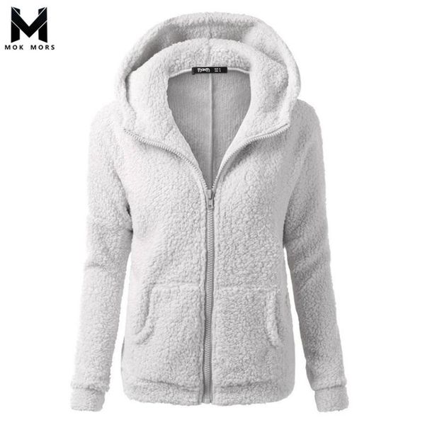 

women's jackets cross-border explosions autumn and winter solid color hooded long-sleeved zipper cardigan sweaters jacket, Black;brown