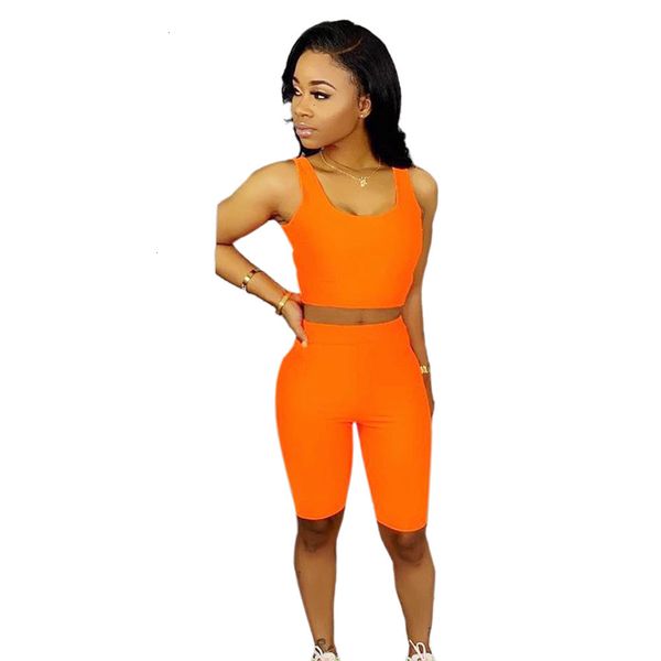 

2021 new spring summer women two piece set pants plus size outfits tracksuit sweatsuit solid color tank and shorts sets g841, White