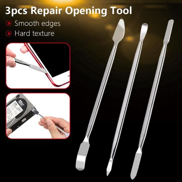 

professional hand tool sets 3pcs/set universal mobile phone repair opening metal spudger kits disassemble crowbar steel pry set