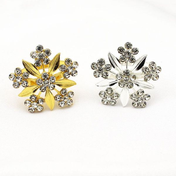 

napkin rings 10pcs el tableware diamond flower button ring metal cloth