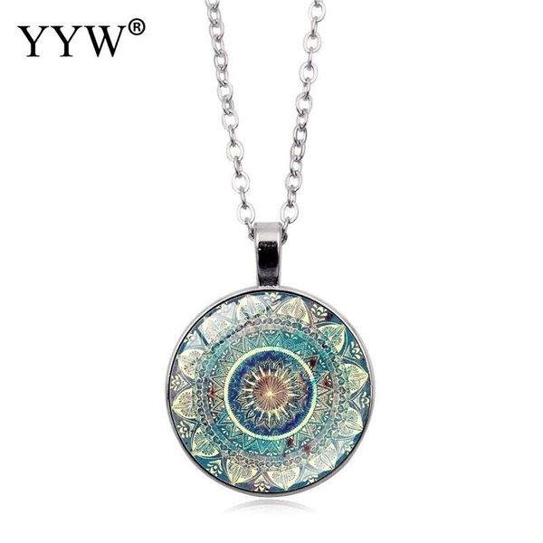 

pendant necklaces antique round women necklace tribal folk style stylish retro decoration collarbone female wholesale bijoux gargantilha, Silver