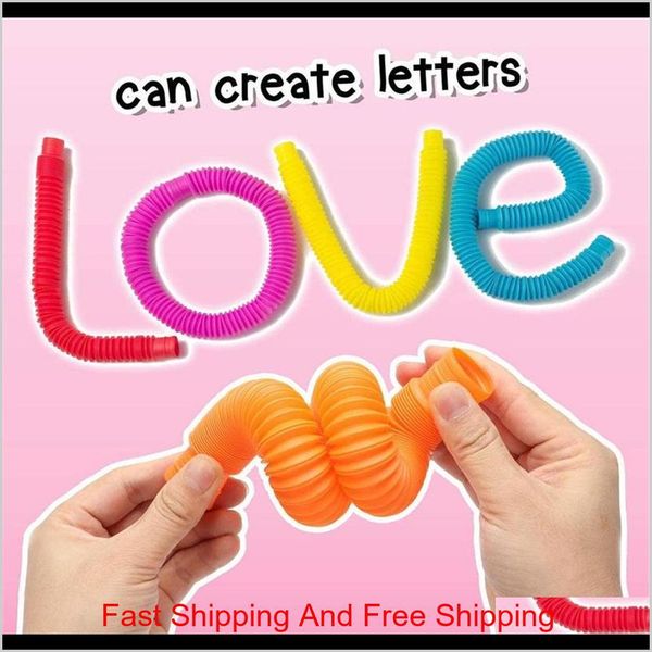 

creative diy decompression toy plastic pop telescopic bellows sensory toys circle stretch string tube toys children' qylshn bde_luck