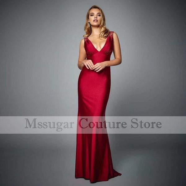 

party dresses royal red mermaid informal gowns v-neck beading backless evening vestido de festa, White;black
