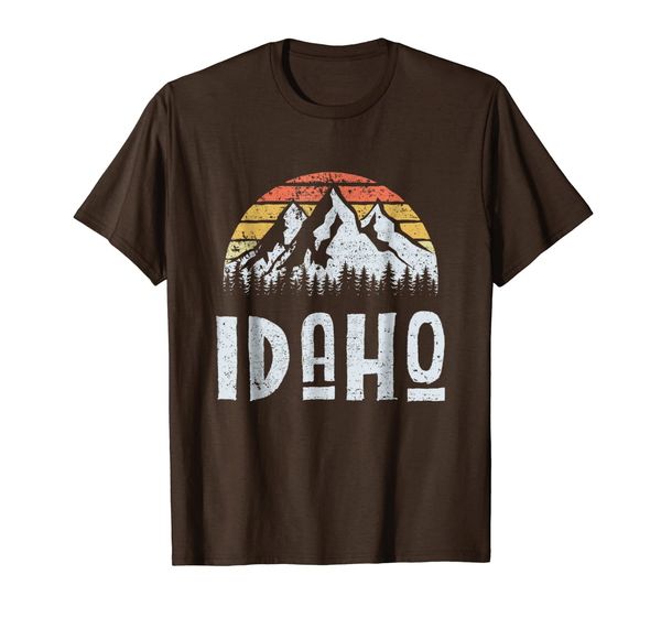 

Vintage Retro ID Idaho Mountain State Sunrise T-Shirt, Mainly pictures