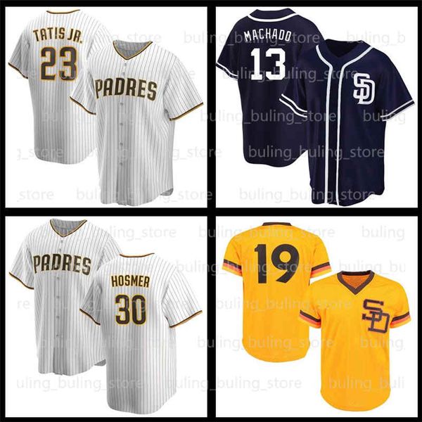 

2021 san diego 23 fernando tatis jr. jersey 9 jake cronenworth 19 tony gwynn 29 dinelson lamet 13 manny machado padres baseball jerseys, Blue;black