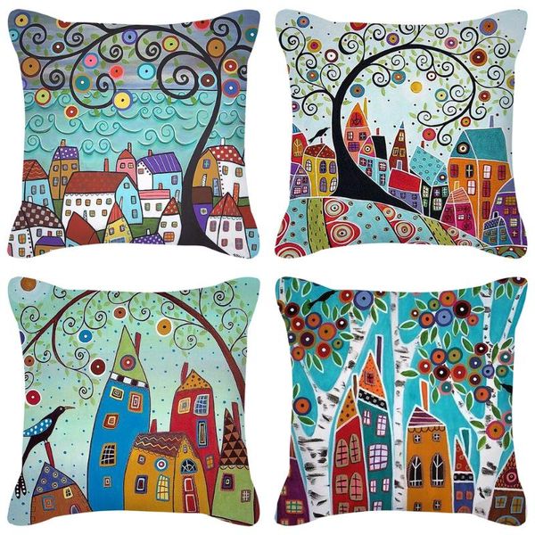 

cushion/decorative pillow 2021 covers decorative home nordic minimalist pillowcase polyester peachskin printing cushion 45*45