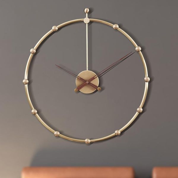 

wall clocks pure copper simple clock mute fashion personality nordic living room decorative