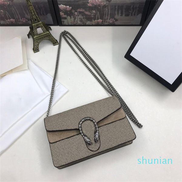 

2021 fashion mini genuine leather women shoulder bag with box bags 4 colors brown letter women crossbody bag handbag 476432