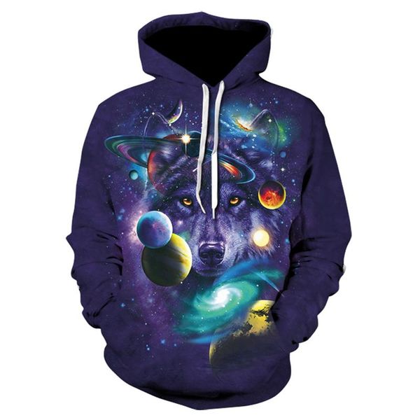 

men's hoodies & sweatshirts 3d all printed planet flower hoodie sweatshirt streetwear sportswear long sleeve, Black