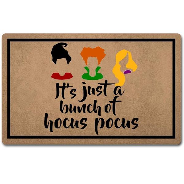 

cushion/decorative pillow rubber back door mat, it's just a lot of fun doormat way for hocus pocus happy halloween. hello, anti-slip ki