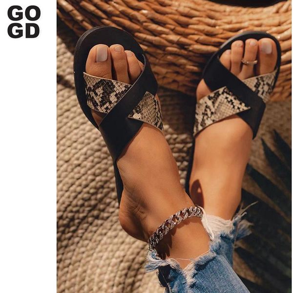 

[gogd]leopard print women slippers soft bottom slippers for women bathroom shower non slip slides beach sandals ladies shoes, Black