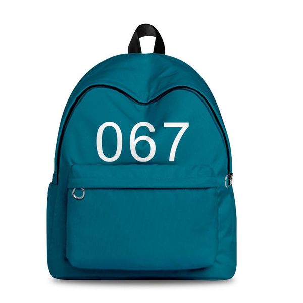

backpack korean tv show squid game primary middle school students boys girls schoolbag women men oxford waterproof