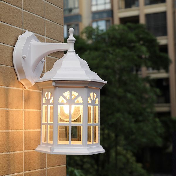 

2021 new air outdoor wall dwaterproof european retro water loft industrial wind balcony nordic exterior light garden door lighting b2n5