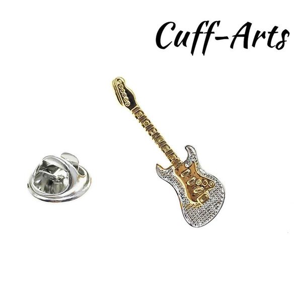 

pins, brooches cuffarts trendy brass accessories electric guitar lapel pin shirt suit collar jewelry gift for men p10132, Gray