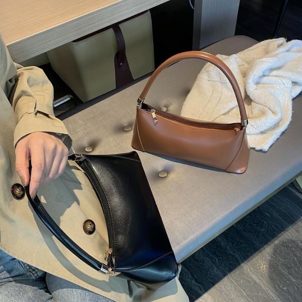 

shoulder bags fashion handbags delicate texture classic leather women bag vintage pure color totes shopping handbag daily