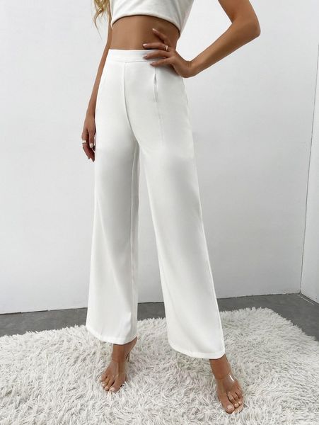 

high waist wide leg pants d9bo#, Black;white