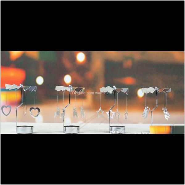 

creative rotation candlestick stainless steel candle holders revolving door windmill candleholder candle tea light holder home party o t8320