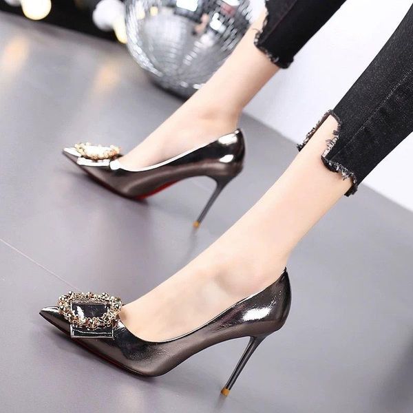 

dress shoes women high heel spring women's chaussure femme zapatos mujer, Black