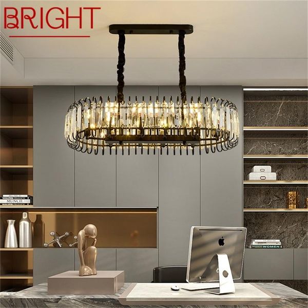 

chandeliers bright black postmodern rectangle chandelier fixtures crystal pendant lamp light home led for decoration