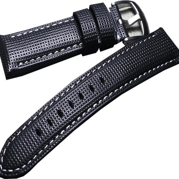 

watch bands 20 21 22 24 26 mm fashion black watchbands man accessories leather strap thick bracelet for brand band, Black;brown