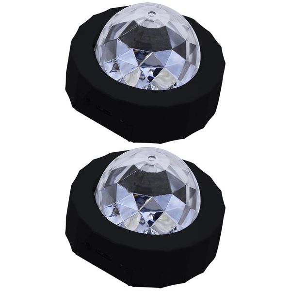 

interior&external lights 2 sets car usb atmosphere interior light lamps (black)