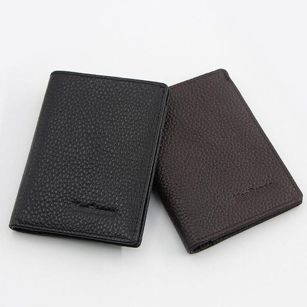 

men's card bag multi-function large banknote leather wallet simple multi short wallets1, Red;black