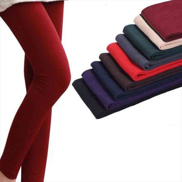 

warm autumn winter stretchy fitness womens legging super elasticity pants high waist skinny black casual crop leggings