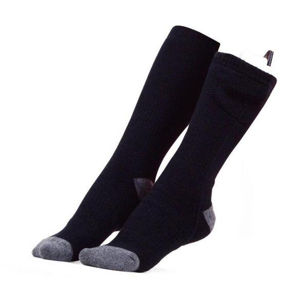 

sports socks electric heated warm boot feet warmer battery heating winter sock, Black