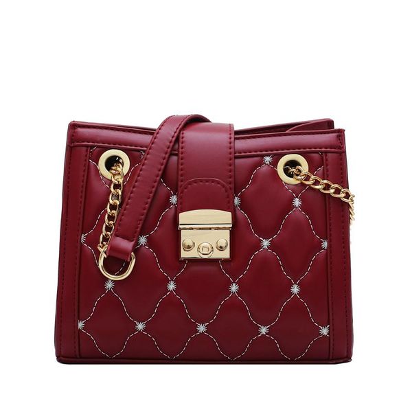 

lattice big tote bag 2021 fashion new leather women's designer handbag high capacity chain shoulder messenger bag