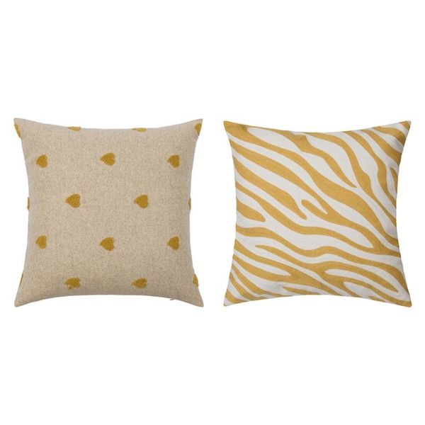 

pillow case boho throw cover modern stripe heart pillowcase farmhouse decorative