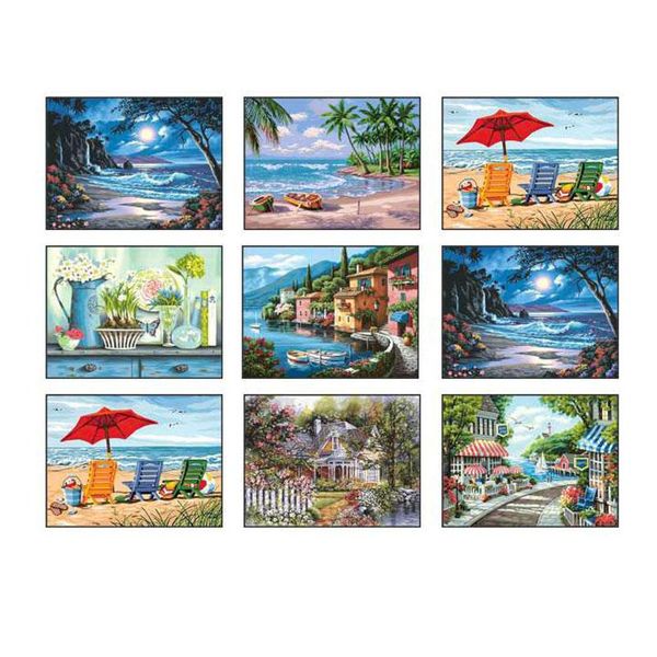 

paintings painting by numbers landscape drawing on canvas handpainted gift picture number waterfall kits home decoration