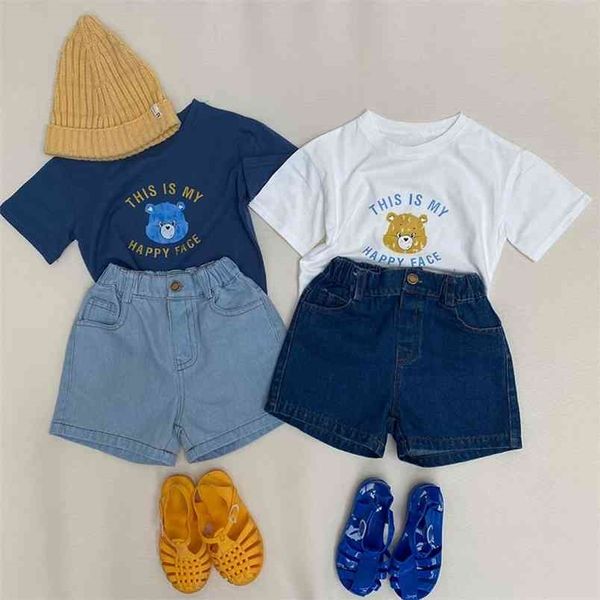 

milancel summer kids pants korean solid casual denim shorts 210723, Black