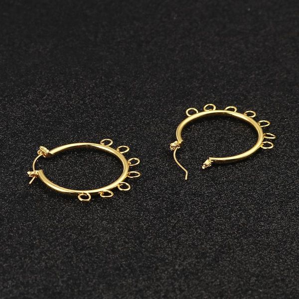 

hoop & huggie fashion zinc alloy earrings findings circle ring rose gold color for women girl party wedding club jewelry gift 1 pair, Golden;silver