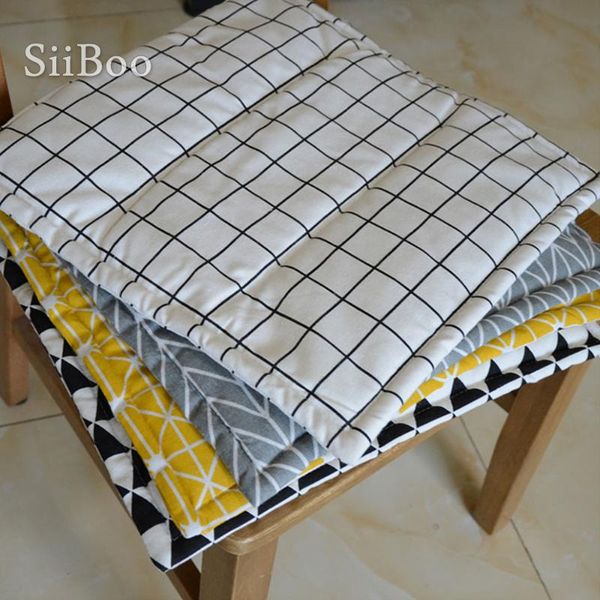 

cushion/decorative pillow modern style summer spring linen blended geometric square chair seat cushion home decor coussin de chaise shi