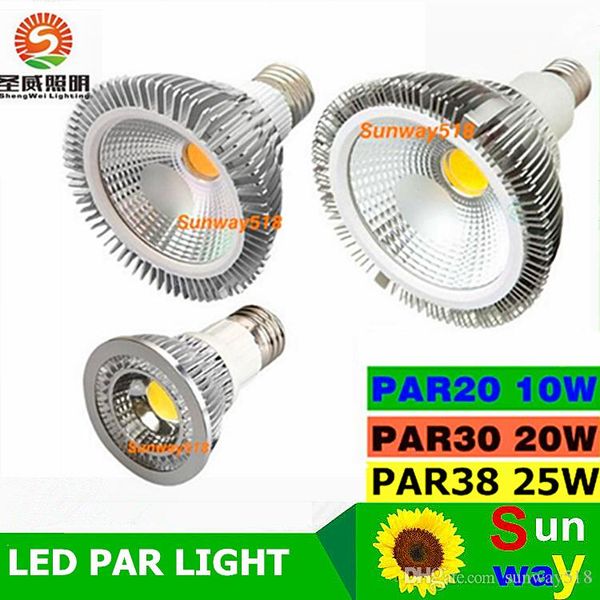 

dimmable e27 led bulbs 10w 20w 30w par20 par30 par38 led spot lights replace led track lamp bulb ac 85-65v ce rohs
