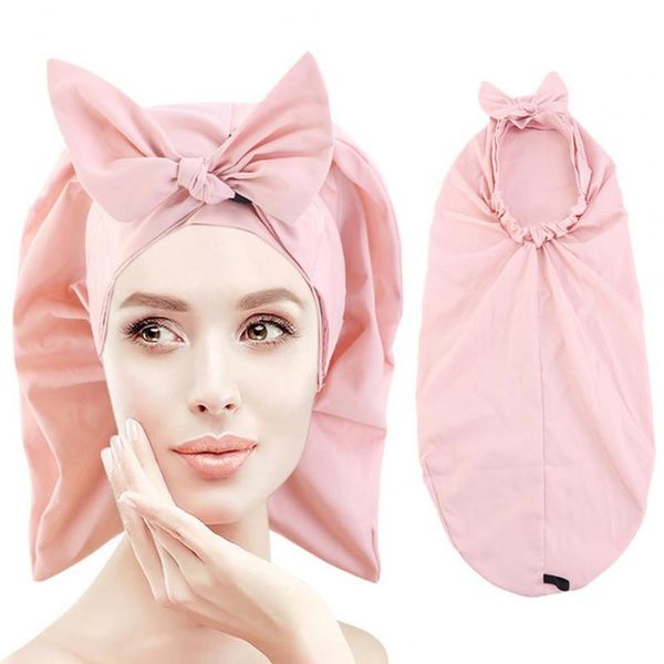 

shower caps cap full cover portable polyester hair care bonnet nightcap for trip