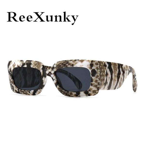 

sunglasses fashion ins square womens 2021 snakeskin man sun glasses vintage black personalized shades uv400 oculos, White;black