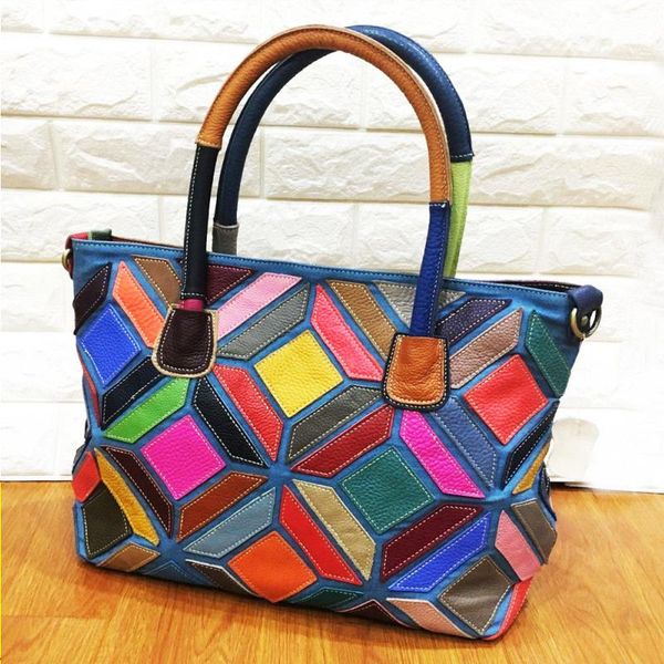

2021 fashion leather european color matching new style portable messenger bag handbags and american plaid dnppx