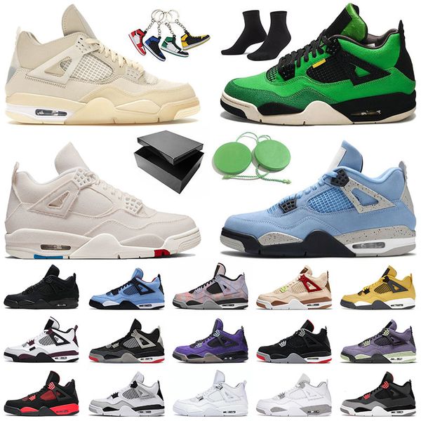 

jumpman 4 4s iv designer basketball shoes authentic for mens womens canvas canyon purple manila black cat cactus jack sports sneakers traine