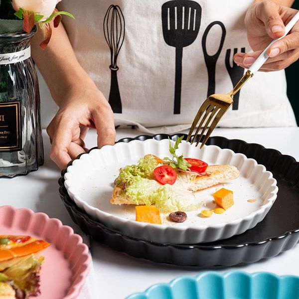 

dishes & plates ceramic plate household tableware breakfast snack oven home decoration pasta pizza el ornaments