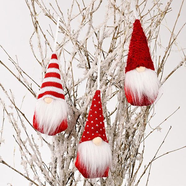 

christmas decorations mini santa claus snowman doll tree plush hanging pendant decoration for home party ornaments