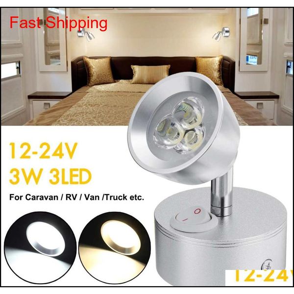 

rotatable led spot light wall lamp 12-24v for rv caravan truck boat kitchen b qyljul sports2010